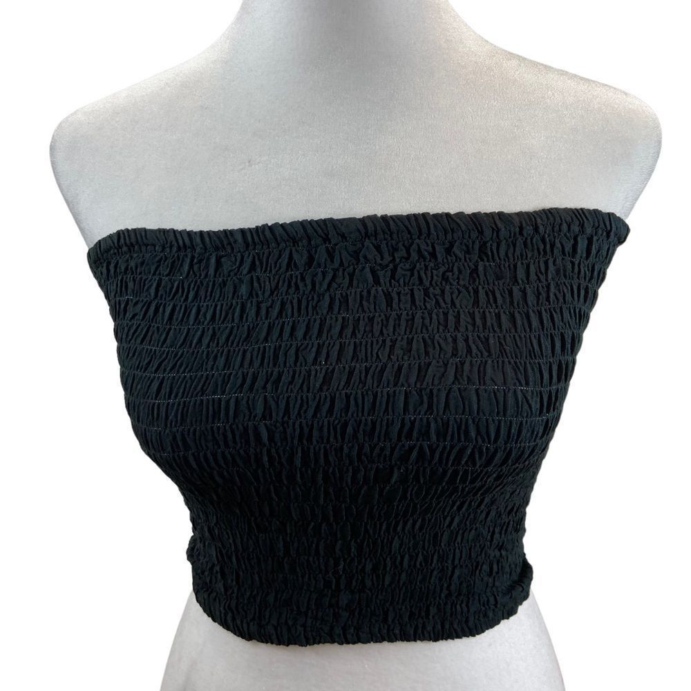 Brand New With Tags‎ Just From Bali Shirred Black Tube Top Free Size